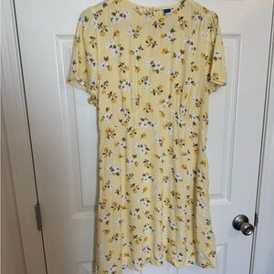 Old Navy Yellow Floral Mini Dress